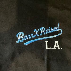 Born X Raised: balck, large short sleeve t-shirt